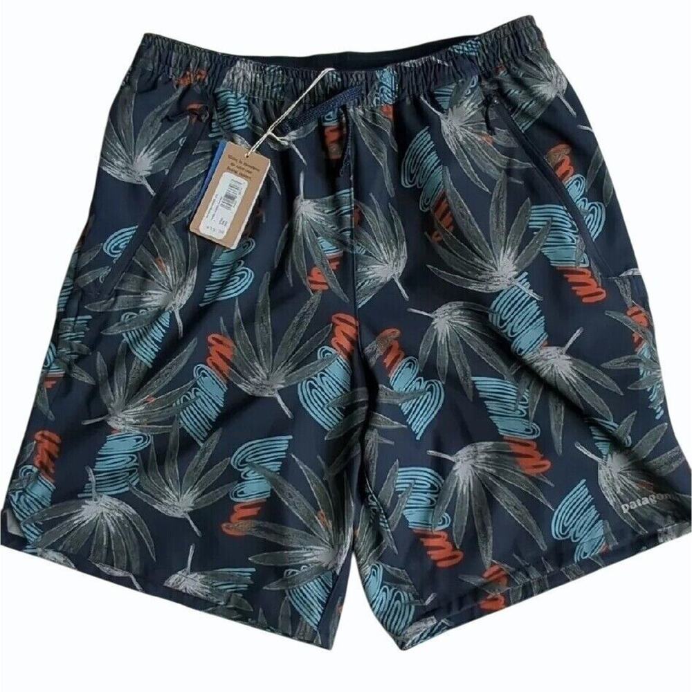 Patagonia 9 Trails Mens 8" Shorts S Tropical Equador Gorpcore Sustainable Navy